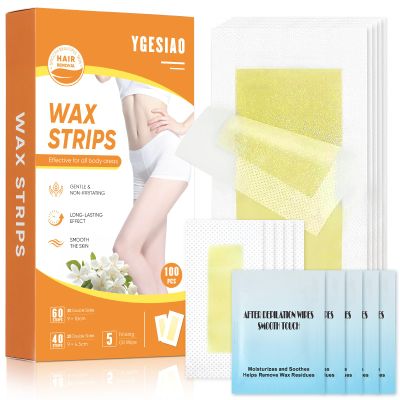 Wax Strips for Hair Removal, Face & Body Waxing Kit for Women, 100 Count