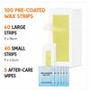Wax Strips for Hair Removal, Face & Body Waxing Kit for Women, 100 Count view 2