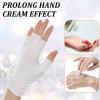 4 Pairs White Fingerless Gloves, Fingerless Touchscreen Moisturizing Gloves, Cotton Moisturizing Glove for Dry Hands Sleeping, Cotton Quilting Glove', Eczema Glove for Women view 3