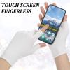 4 Pairs White Fingerless Gloves, Fingerless Touchscreen Moisturizing Gloves, Cotton Moisturizing Glove for Dry Hands Sleeping, Cotton Quilting Glove', Eczema Glove for Women view 4