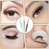 3Pcs Lash Tweezers for Eyelash Clusters Lash Applicator Tool Set Eyelash Extension Tweezers for Lashes Extension DIY Cluster Lashes Flat Curved Tip Applications view 4