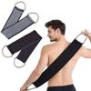 2Pcs Exfoliating Back Scrubber for Shower, 32 Inches Back Exfoliator with Handles, Exfoliating Backs Bath Washer to Scrub Your Body Deeply for Men & Women Black Grey view 1