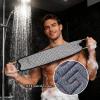 2Pcs Exfoliating Back Scrubber for Shower, 32 Inches Back Exfoliator with Handles, Exfoliating Backs Bath Washer to Scrub Your Body Deeply for Men & Women Black Grey view 4