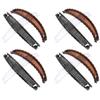 ARTSEWPLY 12pcs Wave Banana Hair Clips for Women Large Hair Combs for Styling and Updos Mixed White Black Brown Colors view 1