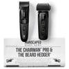 MANSCAPED The Chairman PRO Mens Electric Foil Face Shaver & The Beard Hedger Men's Beard Trimmer, 20 Length Adjustable Blade Wheel, Stainless Steel T-Blade for Precision Facial Hair Trimming view 1