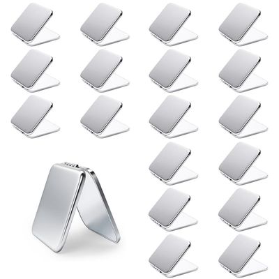 Daricano Compact Mirror Bulk, Metal Square Shell, Double-Sided 1X/2X Magnifying, Small Pocket Mirror, Portable Travel Mirror for Purse, Sliver, 18 Packs