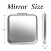 Daricano Compact Mirror Bulk, Metal Square Shell, Double-Sided 1X/2X Magnifying, Small Pocket Mirror, Portable Travel Mirror for Purse, Sliver, 18 Packs view 3
