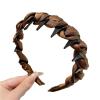 Alianm Vintage High Cranium Hairband 6 Pcs Vintage Fabric Wave Hairband For Ladies - Cute Solid Shade Non-slip Tooth-equipped Hair Hoop Accessory(Mix) view 3