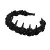 Alianm Vintage High Cranium Hairband 6 Pcs Vintage Fabric Wave Hairband For Ladies - Cute Solid Shade Non-slip Tooth-equipped Hair Hoop Accessory(Mix) view 4