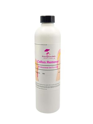 Extravaganza Nails Callus Remover, Professional Gel Formula, 8 Fl Oz, for Smooth Feet, White Bottle