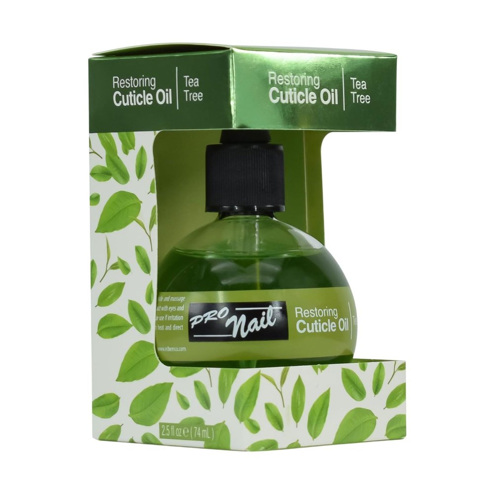 PRO NAIL - Cuticle Revitalizing Oil for Nails, Tea Tree, 2.5 Oz - Professional Strength, Pedicure and Manicure - Moisturizes and Strengthens Nails and Cuticles - Soothing and Nourishing