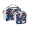 ALAZA Colorful Jellyfish Toiletry Bag Travel Makeup Organizer Cosmetic Bags Clear Pouch Waterproof with Handle for Men Women view 2