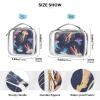 ALAZA Colorful Jellyfish Toiletry Bag Travel Makeup Organizer Cosmetic Bags Clear Pouch Waterproof with Handle for Men Women view 4