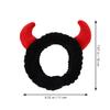 Ciieeo 2pcs Halloween Ox Horn Hairbands for Women, Plush Skincare Headband and Face Washing Hair Wrap, Cute Devil Horn Spa Headbands for Makeup and Facial Cleansing view 2