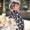 NULYLU Japanese Style Kimono Tassel Hair Clip with Cherry Blossom Flower, Purple Fabric Headdress for Women, Traditional Japanese Hair Accessory for Kimono and Yukata view 4