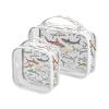 ALAZA Drawing Sharks Toiletry Bag Travel Makeup Organizer Cosmetic Bags Clear Pouch Waterproof with Handle for Men Women view 1