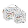 ALAZA Drawing Sharks Toiletry Bag Travel Makeup Organizer Cosmetic Bags Clear Pouch Waterproof with Handle for Men Women view 2