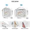 ALAZA Drawing Sharks Toiletry Bag Travel Makeup Organizer Cosmetic Bags Clear Pouch Waterproof with Handle for Men Women view 4