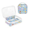 ALAZA Hand Drawn Sea Shells Toiletry Bag Travel Makeup Organizer Cosmetic Bags Clear Pouch Waterproof with Handle for Men Women view 3