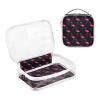 ALAZA Flamingo Hot Pink Toiletry Bag Travel Makeup Organizer Cosmetic Bags Clear Pouch Waterproof with Handle for Men Women view 3