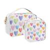 ALAZA Hearts Pastel Rainbow Toiletry Bag Travel Makeup Organizer Cosmetic Bags Clear Pouch Waterproof with Handle for Men Women view 2
