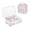 ALAZA Hearts Pastel Rainbow Toiletry Bag Travel Makeup Organizer Cosmetic Bags Clear Pouch Waterproof with Handle for Men Women view 3
