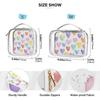 ALAZA Hearts Pastel Rainbow Toiletry Bag Travel Makeup Organizer Cosmetic Bags Clear Pouch Waterproof with Handle for Men Women view 4