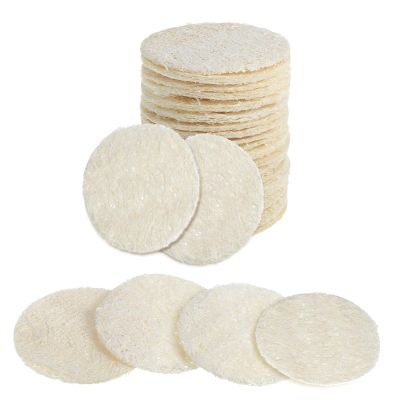 20 Pcs Natural Loofah Face Scrub Pads, 2.17 Inch Round Exfoliating Face Pads Loofah Sponge Pad for Women Men Daily Cleansing Makeup Dead Skin Removal