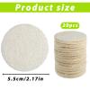 20 Pcs Natural Loofah Face Scrub Pads, 2.17 Inch Round Exfoliating Face Pads Loofah Sponge Pad for Women Men Daily Cleansing Makeup Dead Skin Removal view 2