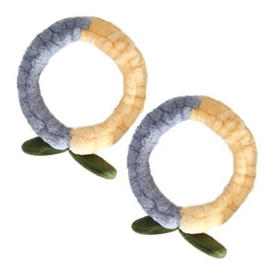 SEWACC 2pcs Fluffy Makeup Headbands for Washing Face Soft Plush Spa Headband for Bath and Skincare Hair Accessories