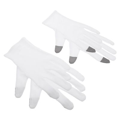 OSALADI Cotton Moisturizing Gloves 2 Pairs Sleep Gloves for Dry Hands Touchscreen for Overnight Hand Care Men and Women