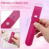 Dual-Ended Stainless Steel Cuticle Remover Tool with Loop & Beveled Pusher, Grit Nail Files and Storage Bag for Home or Salon Use view 2