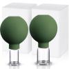 Nuanchu 2 Pcs Glass Cupping Set, 1 Inch and 1.4 Inch Diameter, Army Green view 1
