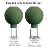 Nuanchu 2 Pcs Glass Cupping Set, 1 Inch and 1.4 Inch Diameter, Army Green view 2