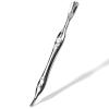Stainless Steel 2-in-1 Cuticle Pusher with Fork, U-Shaped Cuticle Trimmer Tool for Manicure and Pedicure Care view 1