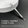 Stainless Steel 2-in-1 Cuticle Pusher with Fork, U-Shaped Cuticle Trimmer Tool for Manicure and Pedicure Care view 2
