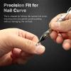 Stainless Steel 2-in-1 Cuticle Pusher with Fork, U-Shaped Cuticle Trimmer Tool for Manicure and Pedicure Care view 4
