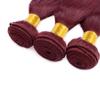 99J Bundles Human Hair Dark Burgundy Straight 3 Bundles 18 20 22 Inch 8A Brazilian Virgin Hair Double Weft Red Bundles Human Hair Extensions Total 150g view 4