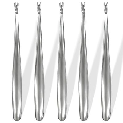 5-Piece Professional Stainless Steel Cuticle Pusher & Dead Skin Remover Set, Precision Manicure Tools for Nail Care