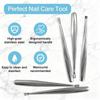 5-Piece Professional Stainless Steel Cuticle Pusher & Dead Skin Remover Set, Precision Manicure Tools for Nail Care view 2