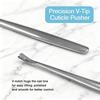 5-Piece Professional Stainless Steel Cuticle Pusher & Dead Skin Remover Set, Precision Manicure Tools for Nail Care view 3