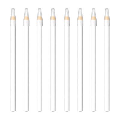 8-Piece White Nail Whitening Pencil Set for DIY French Manicure, Nail Brightening Tools (17 cm)