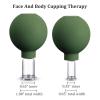 Nuanchu 2 Pcs Glass Cupping Set, 1 Inch and 0.65 Inch Diameter, Army Green view 2
