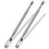 2-Piece Stainless Steel Cuticle Pusher and Spoon Nail Cleaner Set, Professional Manicure & Pedicure Tools for Fingernails and Toenails view 1