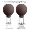 Nuanchu 2 Pcs Glass Cupping Set, 1 Inch and 1.4 Inch Diameter, Brown view 2