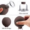 Nuanchu 2 Pcs Glass Cupping Set, 1 Inch and 1.4 Inch Diameter, Brown view 4