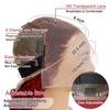 Nsvnsv Burgundy Wig Human Hair 99j Burgundy 13x6 Deep Wave Lace Front Wigs Human Hair Pre Plucked 180% Density HD Transparent Lace Frontal Wigs for Black Women Red Colored Wig 20 Inch view 4