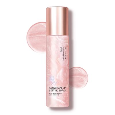 Rosawee Glow Makeup Setting Spray, Shimmer Dewy Finish, Ultra-Fine 4 Fl Oz