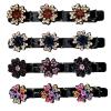 Sparkling Rhinestone Braided Hair Clips for Women Crystal Stone Duckbill Hairpins Set, 4-Piece Fashion Hair Accessories (Molan+Deep Purple+Champagne+Colorful) view 1