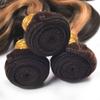 300g 30 32 34 Inch Ombre Body Wave Bundles Human Hair Brown Bundle Peruvian Virgin Hair Two Tone Color #1B Mixed With Color #30 Hair Extensions view 4